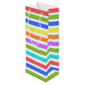 SANTÉ! Sac à vin rayé coloré (Dos Angle)