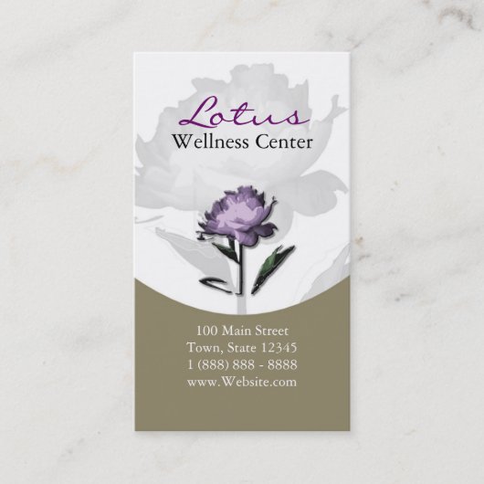 Santé, spa et carte de visite de services de (Devant)