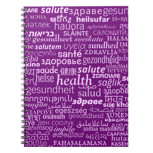 Santé Texte multilangue Vos couleurs Carnet (Devant)