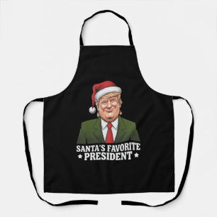 Sante's favoriete president grappige Trump kerstmi Schort