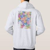 Santiago Chile City Map Hoodie (Achterkant)