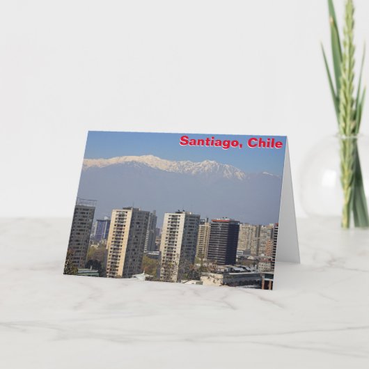 Santiago, Chili Kaart (Voorkant)
