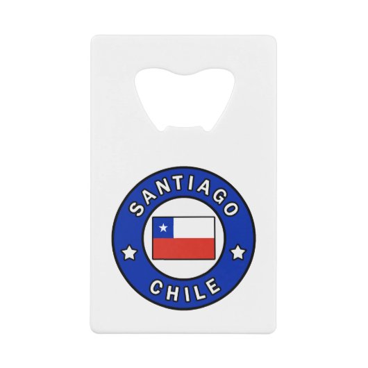 Santiago Chili Kredietkaart Flessenopener (Voorkant)