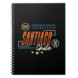 Santiago Chili Moderne Retro Typografie Ontwerp Notitieboek