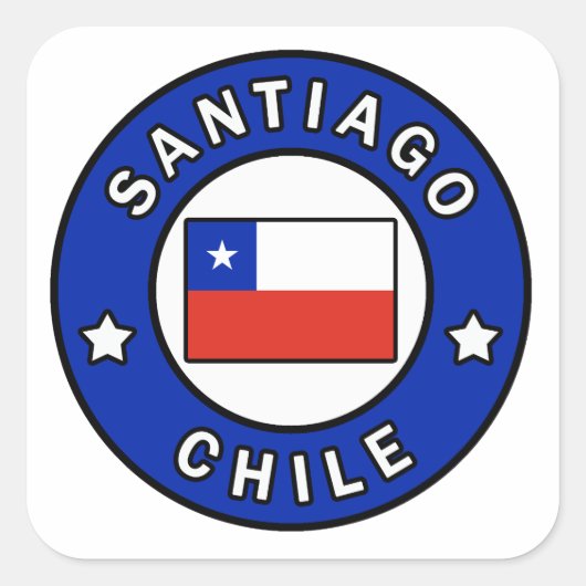 Santiago Chili Vierkante Sticker (Voorkant)
