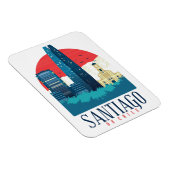 Santiago de Chile  Skyline Foto Magneet (Rechterzijde)