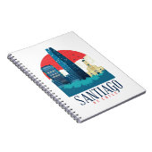 Santiago de Chile  Skyline Foto Notitieboek (Rechterzijde)