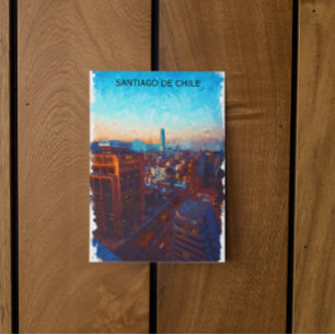 Santiago de Chile Skyline Uitzicht Briefkaart