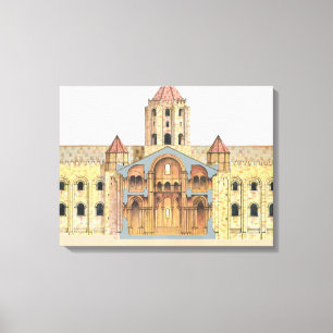Santiago de Compostela Romanesque Canvas Afdruk