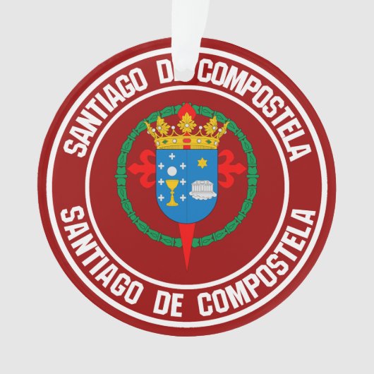 Santiago de Compostela Round Emblem Ornament (voorkant)