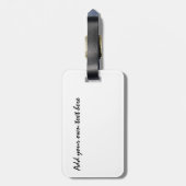 Santiago de Compostela shell & rode kruis symbool Bagagelabel (Achterkant verticaal)