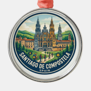 Santiago de Compostela Spanje Metalen Ornament
