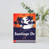 Santiago de Cuba  Souvenirs Palm Tree Briefkaart (Staand voorkant)