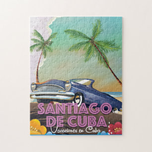 Santiago de Cuba Vintage reisposter Legpuzzel