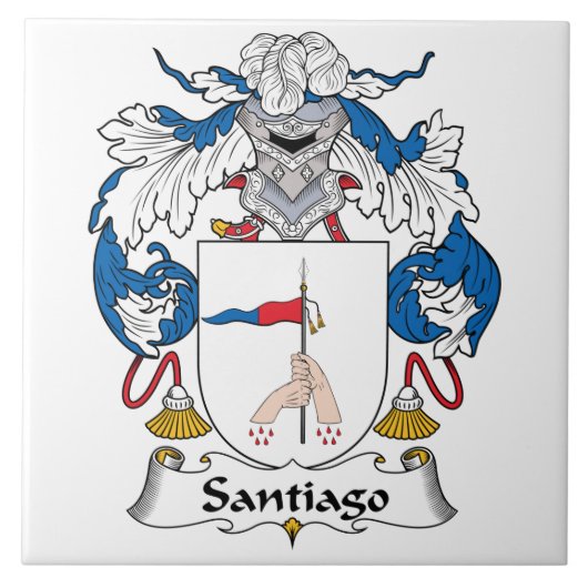 Santiago Family Crest Tegeltje (Voorkant)