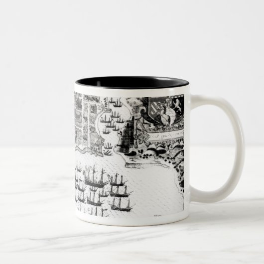 Santiago, Kaapverdië, 1589 Tweekleurige Koffiemok (Rechts)