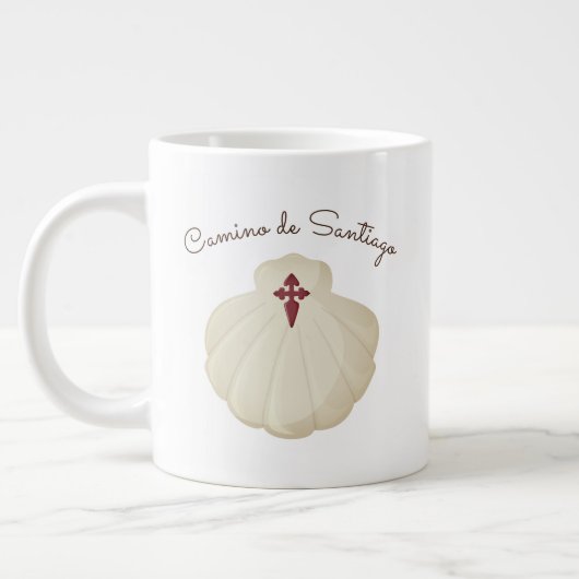 Santiago Pilgrimage Design Mug Extra Grote Beker (Links)