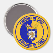 Santiago Round Emblem Magneet (Voorkant / Achterkant)
