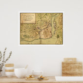 Santo Domingo Dominican Map 1805 Poster (Keuken)