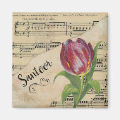 Santor Elegant Tulip  blad Music Magneet (Voorkant)