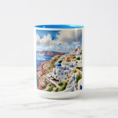 Santorin, Destination De Rêve, Mug (Centre)