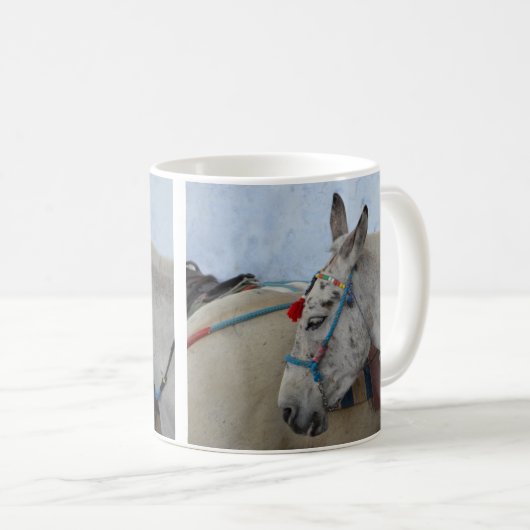 Santorin Donkeys Café Mug (Devant droit)