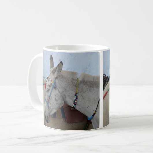Santorin Donkeys Café Mug (Devant gauche)