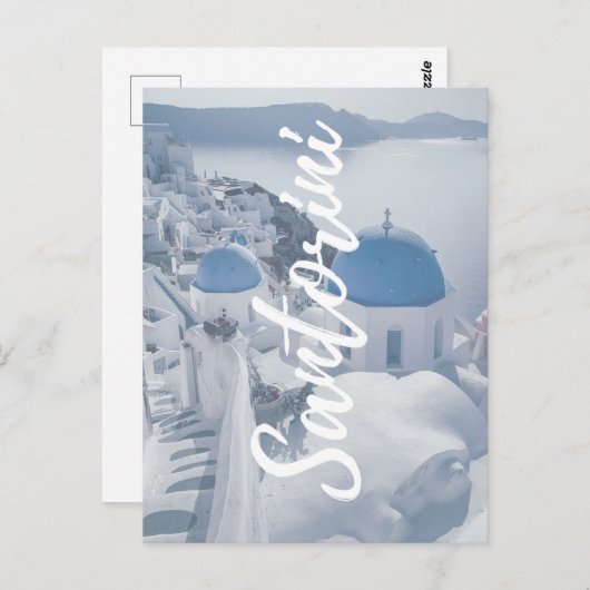 Santorin en Grèce Voyage Photo Carte postale moder (Devant / Derrière)