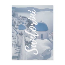 Santorin en Grèce Voyage Photo Carte postale moder