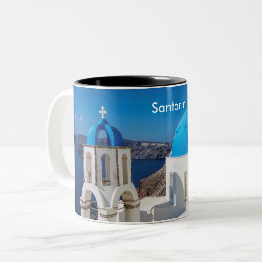 Santorin Grèce Café Mug (Devant gauche)