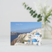 Santorin, Grèce, Carte postale. Île, (Debout devant)
