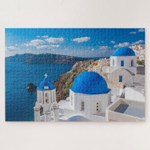 Santorin Grèce Église Pittoresque Jigsaw Puzzle