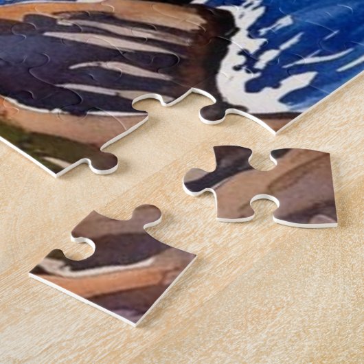 Santorin Grèce garde le puzzle de l'aquarelle (Côté)