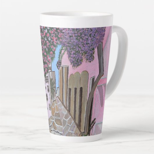 Santorin Grèce latte mug (Angle droit)