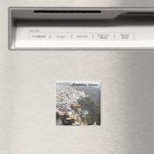 Santorin, Grèce Magnet Carré (In Situ (Lave-vaisselle))