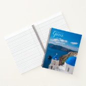 Santorin Grèce Pittoresque Carnet spiral (Intérieur)