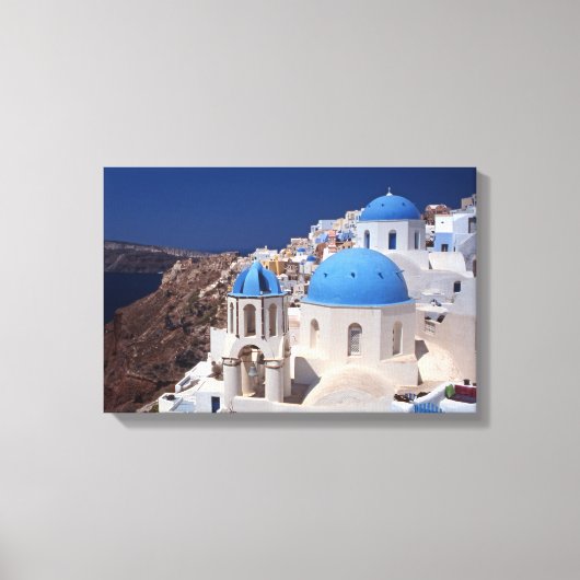 Santorin Grèce toile étirée Impression (Recto)