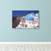 Santorin Grèce toile étirée Impression (Insitu (Plancher de Bois))