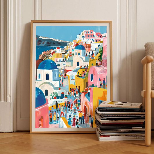 Santorin Impression Illustration Santorin Grèce Vo