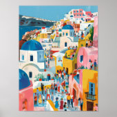 Santorin Impression Illustration Santorin Grèce Vo (Devant)
