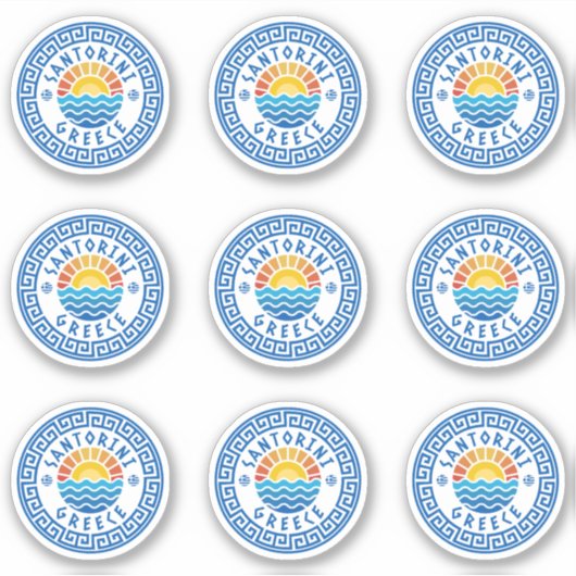 Santorin Island, Grèce Sticker à pack multiple (Devant)