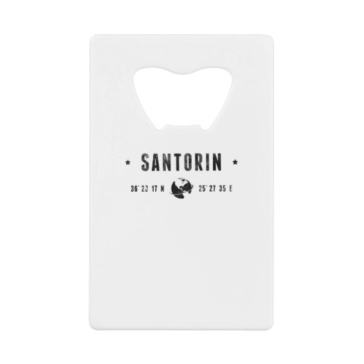Santorin Kredietkaart Flessenopener (Voorkant)