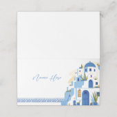 Santorin Mariage Cartes de Place Noms Grèce (Extérieur déplié)