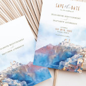 Santorin romantique Grèce Enregistrer la carte de