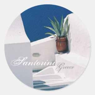 Santorini, autocollant de la Grèce
