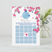 Santorini baby shower rose Bingo Carte de jeu (Debout devant)