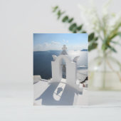 Santorini Bell Tower maakt schaduw Briefkaart (Staand voorkant)