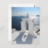 Santorini Bell Tower maakt schaduw Briefkaart (Voorkant / Achterkant)