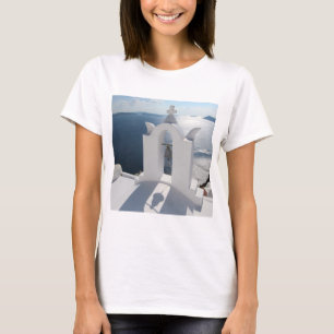Santorini Bell Tower maakt schaduw T-shirt