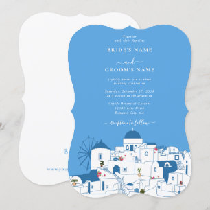 Santorini Bestemming Grieks Eiland Bruiloft Kaart